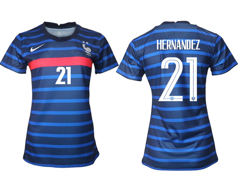 Cheap Women 2021-2022 France home aaa version blue 21 Soccer Jerseys